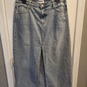 RSQ Light Blue Denim Maxi Skirt